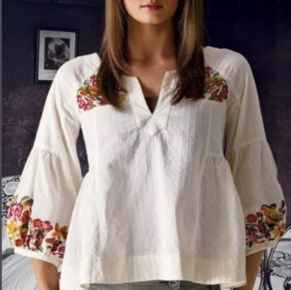 Anthropologie Lithe English Kasbah Blouse Sz 2